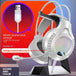 Silver Eagle Q7 head-mounted USB gaming headset with microphone and luminous channel for immersive gaming experiences, available at High Tech Trends.