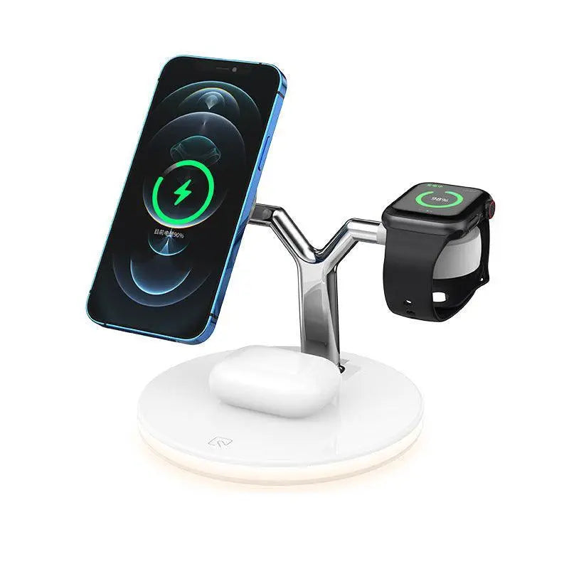 3-in-1 Magnetic Wireless Charger with secure connection and compatibility for multiple device