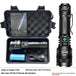 High-powered rechargeable flashlight with long battery life, available at High Tech Trends.