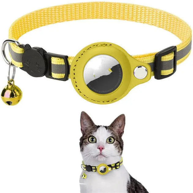 Durable pet AirTag holder case designed to securely attach tracking devices to pet collars for easy location tracking.