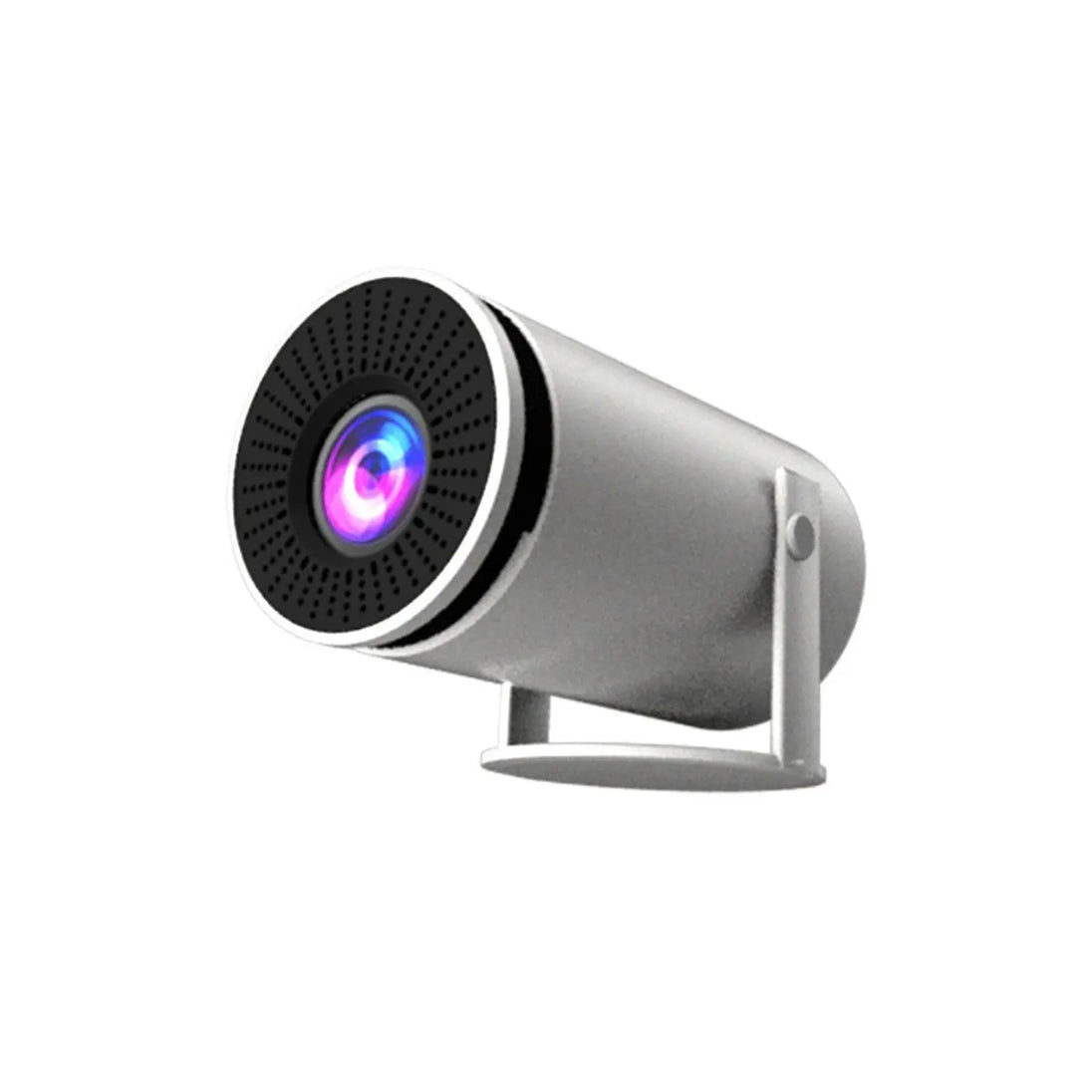 A compact home projector for displaying videos and images on a screen or wall.